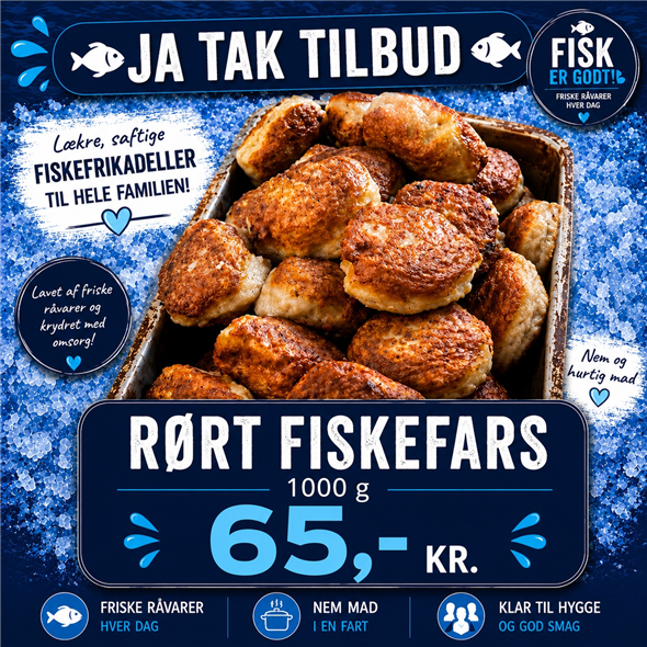 Rørt fiskefars - 1000 g