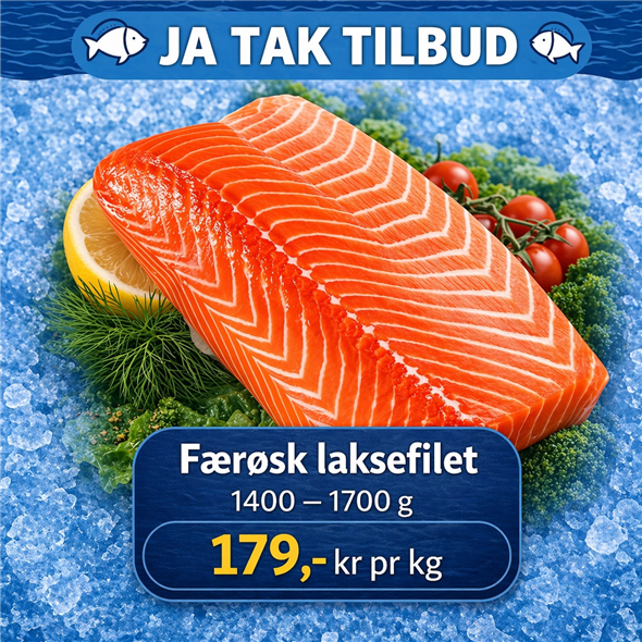 Laksefilet - 1400 - 1700 g
