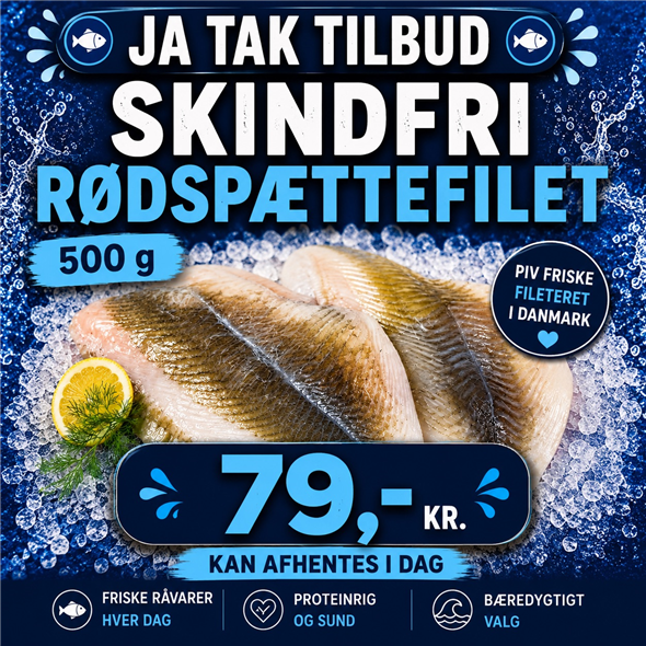 Rødspættefilet - 500 g