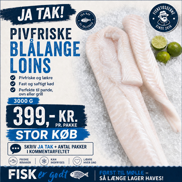 Storkøb - Blå lange Loins