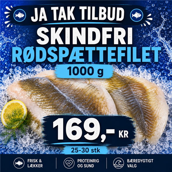 Rødspættefilet - 1000 g