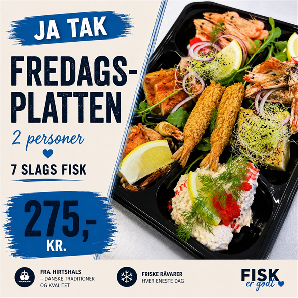 Fredagsplatte til 2 = 275,- Kr