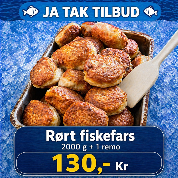Rørt fiskefars - 2000 g + remoulade