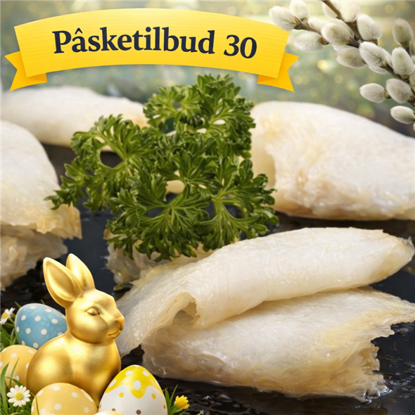Påsketilbud 30 - Koldrøget Hellefisk