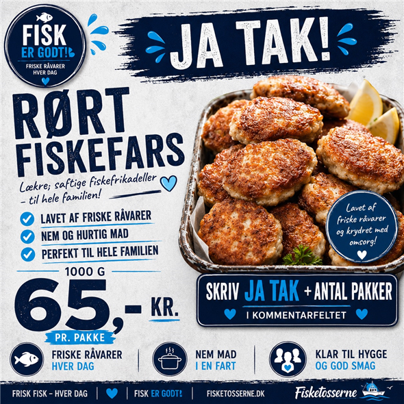 Rørt fiskefars - 1000 g