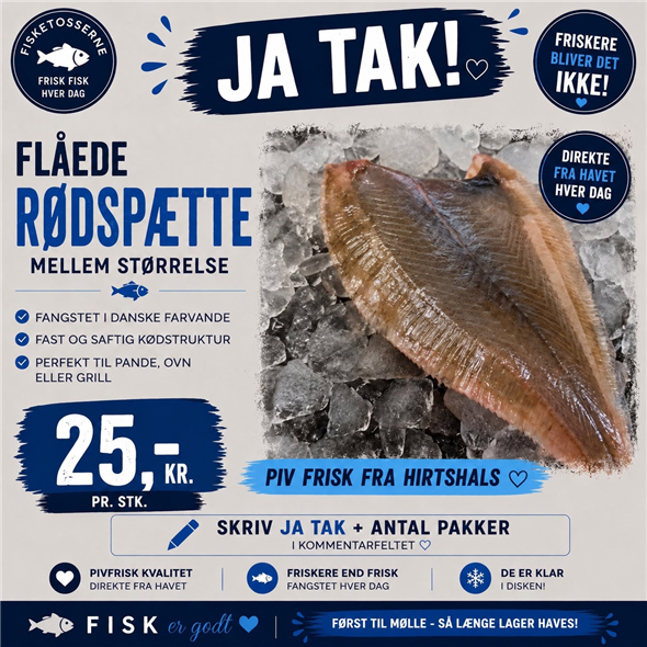 Flåede rødspætte